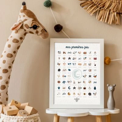 Affiche Mes Premières Fois Souris Cobalt Maman Et Papa (40 X 50 Cm) 2 Affiche Mes Premières Fois Souris Cobalt Maman Et Papa (40 X 50 Cm) – Image 2