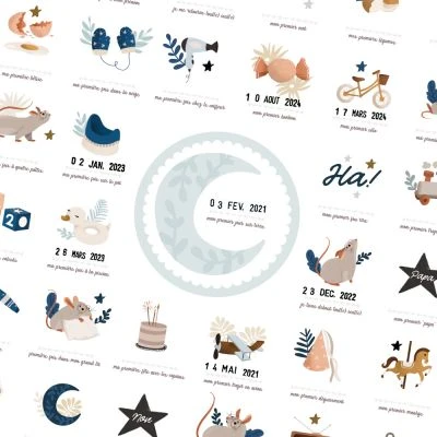 Affiche Mes Premières Fois Souris Cobalt Maman Et Papa (40 X 50 Cm) 5 Affiche Mes Premières Fois Souris Cobalt Maman Et Papa (40 X 50 Cm) – Image 5