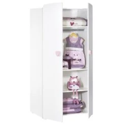 Armoire 2 Portes New Basic Boutons Coeur Rose -Bébé Rêves Promos Magasin armoire 2 portes new basic boutons coeur rose 3