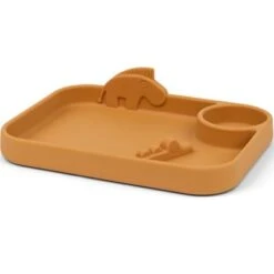 Done By Deer Assiette à Compartiments Peekaboo Deer Friends Moutarde