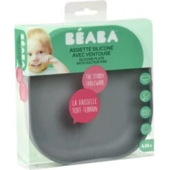 Beaba Assiette à Ventouse En Silicone Minéral -Bébé Rêves Promos Magasin assiette a ventouse en silicone mineral 4