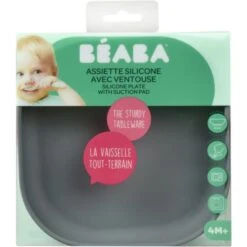 Beaba Assiette à Ventouse En Silicone Minéral -Bébé Rêves Promos Magasin assiette a ventouse en silicone mineral 5