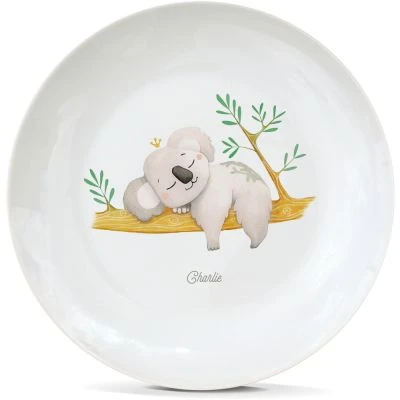 Assiette En Porcelaine Koala Sieste (personnalisable) 1 Assiette En Porcelaine Koala Sieste (personnalisable)