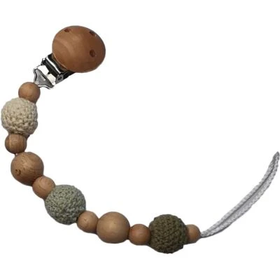 Attache Sucette En Bois Yoyo Vert 1 Attache Sucette En Bois Yoyo Vert