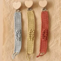 Attache Sucette En Crochet Kiwi -Bébé Rêves Promos Magasin attache sucette en crochet kiwi 3