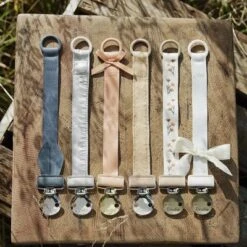 Elodie Attache Sucette Noeud Vanilla White -Bébé Rêves Promos Magasin attache sucette noeud vanilla white 3