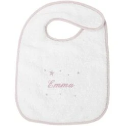 Bavoir à Velcro étoile Rose (personnalisable)