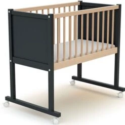 Berceau En Bois De Hêtre Verni Confort Gris (40 X 80 Cm)