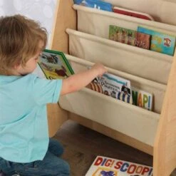 KidKraft Bibliothèque En Tissu Beige -Bébé Rêves Promos Magasin bibliotheque en tissu beige 3