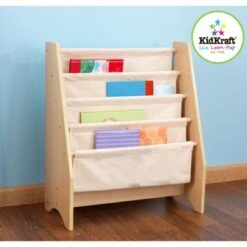 KidKraft Bibliothèque En Tissu Beige -Bébé Rêves Promos Magasin bibliotheque en tissu beige 5