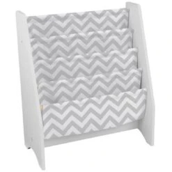 KidKraft Bibliothèque En Tissu Chevron Gris