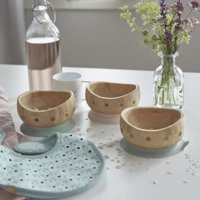 LÄSSIG Bol Ventouse En Bois De Bambou Little Chums Chat 6 LÄSSIG Bol Ventouse En Bois De Bambou Little Chums Chat – Image 6