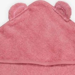Cape De Bain + Gant Ours Rose (100 X 100 Cm) -Bébé Rêves Promos Magasin cape de bain gant ours rose 100 x 100 cm 6