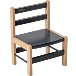 Chaise Basse En Bois Louise Hybride Anthracite -Bébé Rêves Promos Magasin chaise basse en bois louise hybride anthracite 3