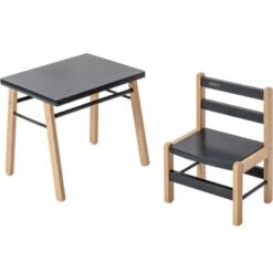 Chaise Basse En Bois Louise Hybride Anthracite -Bébé Rêves Promos Magasin chaise basse en bois louise hybride anthracite 9