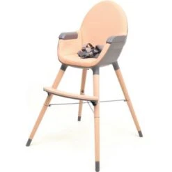 Chaise Haute évolutive Essentiel Gris Et Pêche -Bébé Rêves Promos Magasin chaise haute evolutive essentiel gris et peche 3