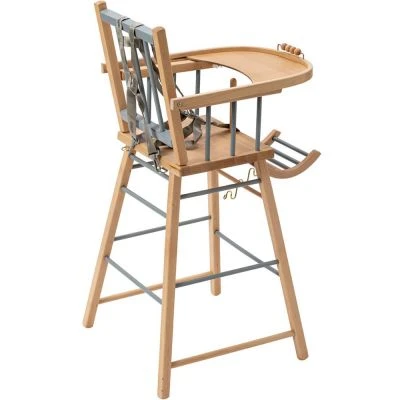 Chaise Haute Traditionnelle André Hybride Bleu Gris 5 Chaise Haute Traditionnelle André Hybride Bleu Gris – Image 5