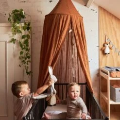 Jollein Ciel De Lit Caramel (245 Cm) -Bébé Rêves Promos Magasin ciel de lit caramel 245 cm 3