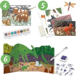 Djeco Coffret Créatif 6 Activités Dino Box -Bébé Rêves Promos Magasin coffret creatif 6 activites dino box 4