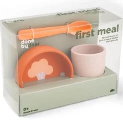 Done By Deer Coffret Premier Repas En Silicone Papaye (3 Pièces) -Bébé Rêves Promos Magasin coffret premier repas en silicone papaye 3 pieces 6
