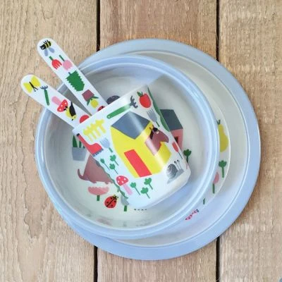 Coffret Repas En Mélamine La Campagne (5 Pièces) 2 Coffret Repas En Mélamine La Campagne (5 Pièces) – Image 2