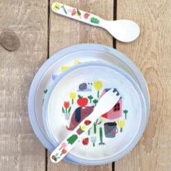 Coffret Repas En Mélamine La Campagne (5 Pièces) 6 Coffret Repas En Mélamine La Campagne (5 Pièces) -Bébé Rêves Promos Magasin coffret repas en melamine la campagne 5 pieces 3