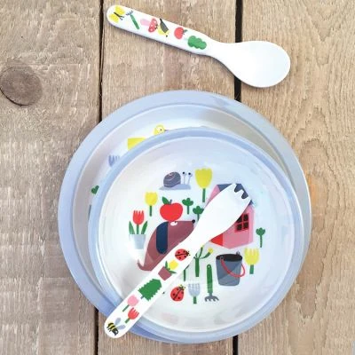 Coffret Repas En Mélamine La Campagne (5 Pièces) 3 Coffret Repas En Mélamine La Campagne (5 Pièces) – Image 3