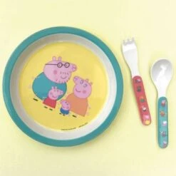 Coffret Repas En Mélamine Peppa Pig (5 Pièces) -Bébé Rêves Promos Magasin coffret repas en melamine peppa pig 5 pieces 8