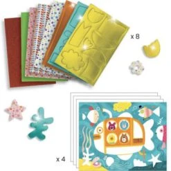 Djeco Coffrets à Autocollants Collage Mousse Mousse -Bébé Rêves Promos Magasin coffrets a autocollants collage mousse mousse 3