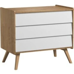 VOX Commode 3 Tiroirs Vintage Bois/blanc