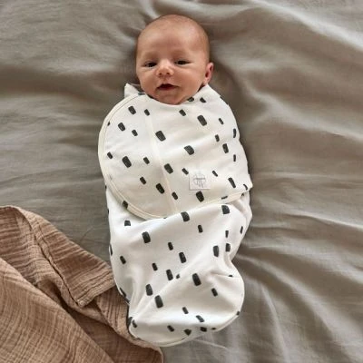 LÄSSIG Couverture D'emmaillotage Bricks Blanc Cassé (0-3 Mois) 7 LÄSSIG Couverture D'emmaillotage Bricks Blanc Cassé (0-3 Mois) – Image 7