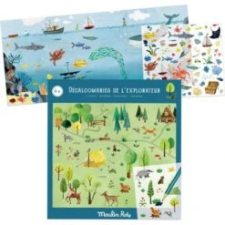 Moulin Roty Décalcomanies De L'explorateur Le Jardin Du Moulin -Bébé Rêves Promos Magasin decalcomanies de l explorateur le jardin du moulin 4