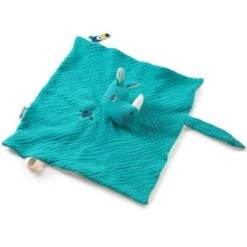 Lilliputiens Doudou Attache Sucette Marius Le Rhinocéros