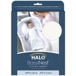 Halo Drap Housse En Coton Blanc Pour Berceau BassiNest 7 Halo Drap Housse En Coton Blanc Pour Berceau BassiNest -Bébé Rêves Promos Magasin drap housse en coton blanc pour berceau bassinest 4