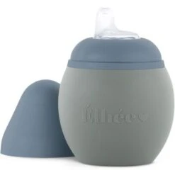 Gourde D'apprentissage Bubble Kaki & Blue Grey (240 Ml)