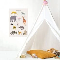 Grande Affiche Savane Animals Of Africa (60 X 40 Cm)