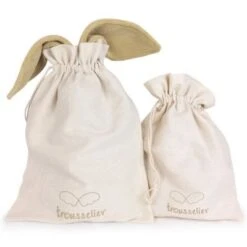 Trousselier Hochet Peluche Ange Lapin Marinière + Pochette En Coton -Bébé Rêves Promos Magasin hochet peluche ange lapin mariniere pochette en coton 5