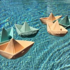 Jouet De Bain Bateau Origami Latex D'hévéa Nude -Bébé Rêves Promos Magasin jouet de bain bateau origami latex d hevea nude 3