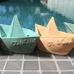 Jouet De Bain Bateau Origami Latex D'hévéa Nude -Bébé Rêves Promos Magasin jouet de bain bateau origami latex d hevea nude 4