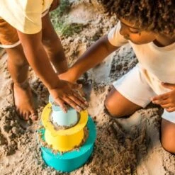 Bébé Rêves Promos Magasin -Bébé Rêves Promos Magasin jouet de plage tour alto bleu lagon et moutarde 2