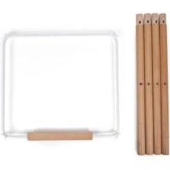 Childhome Kit De Pieds Longs Pour Chaise Haute Evolu + Repose-pieds En Bois Naturel Blanc