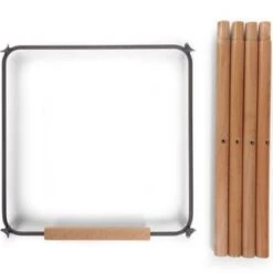 Childhome Kit De Pieds Longs Pour Chaise Haute Evolu + Repose-pieds En Bois Naturel Gris