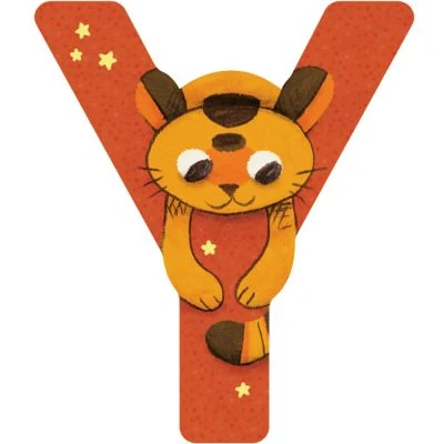Moulin Roty Lettre Y En Bois Tigre Orange 1 Moulin Roty Lettre Y En Bois Tigre Orange