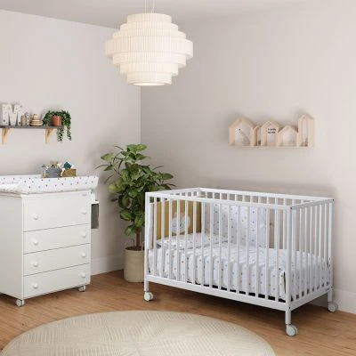 Lit Bébé à Barreaux Mountain Blanc (60 X 120 Cm) 2 Lit Bébé à Barreaux Mountain Blanc (60 X 120 Cm) – Image 2