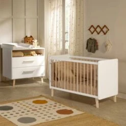 Lit Bébé à Barreaux Trevi Blanc Et Bois (60 X 120 Cm) 6 Lit Bébé à Barreaux Trevi Blanc Et Bois (60 X 120 Cm) -Bébé Rêves Promos Magasin lit bebe a barreaux trevi blanc et bois 60 x 120 cm 3