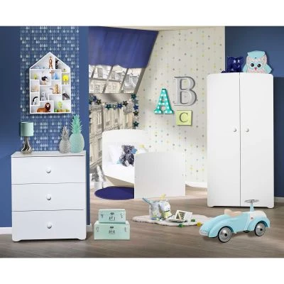 Lit Bébé évolutif New Basic Little Big Bed Blanc (70 X 140 Cm) 2 Lit Bébé évolutif New Basic Little Big Bed Blanc (70 X 140 Cm) – Image 2