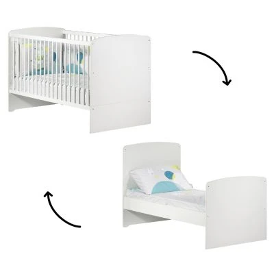 Lit Bébé évolutif New Basic Little Big Bed Blanc (70 X 140 Cm) 1 Lit Bébé évolutif New Basic Little Big Bed Blanc (70 X 140 Cm)