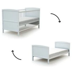 Lit évolutif En Bois De Hêtre Essentiel Blanc (70 X 140 Cm)