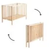Lit Pliable à Barreaux Roméo Naturel (120 X 60 Cm)
