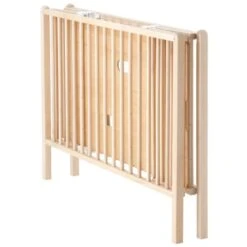 Lit Pliable à Barreaux Roméo Naturel (120 X 60 Cm) -Bébé Rêves Promos Magasin lit pliable a barreaux romeo naturel 120 x 60 cm 5
